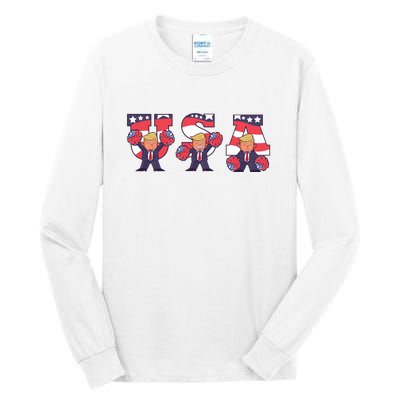 USA Donald Trump Cheer Cartoon Tall Long Sleeve T-Shirt