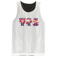 USA Donald Trump Cheer Cartoon Mesh Reversible Basketball Jersey Tank