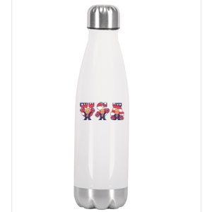 USA Donald Trump Cheer Cartoon Stainless Steel Insulated Water Bottle