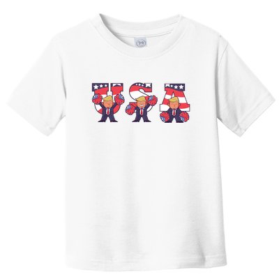 USA Donald Trump Cheer Cartoon Toddler T-Shirt