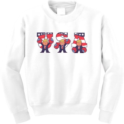 USA Donald Trump Cheer Cartoon Kids Sweatshirt