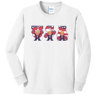 USA Donald Trump Cheer Cartoon Kids Long Sleeve Shirt