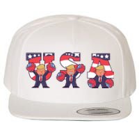 USA Donald Trump Cheer Cartoon Wool Snapback Cap