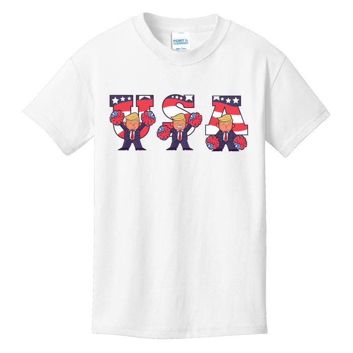 USA Donald Trump Cheer Cartoon Kids T-Shirt