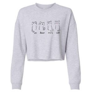 Un Deux Trois Cat Cropped Pullover Crew