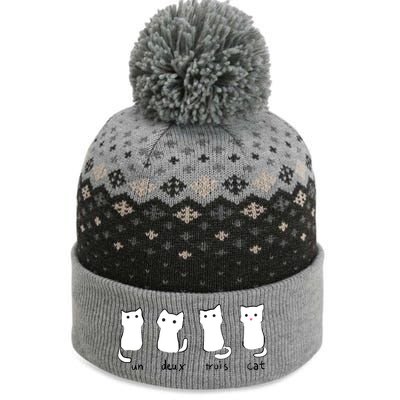 Un Deux Trois Cat The Baniff Cuffed Pom Beanie