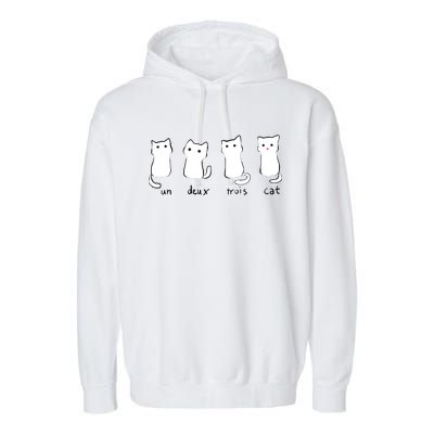 Un Deux Trois Cat Garment-Dyed Fleece Hoodie