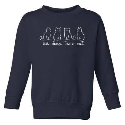 Un Deux Trois Cat Animals Cute Lovey Cat Toddler Sweatshirt