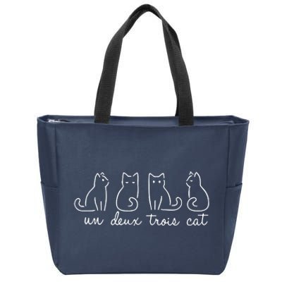 Un Deux Trois Cat Animals Cute Lovey Cat Zip Tote Bag