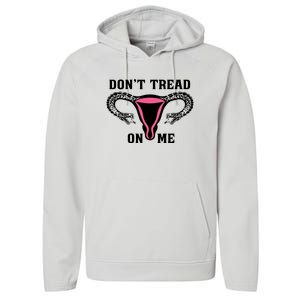 Uterus Dont Tread On Me Performance Fleece Hoodie