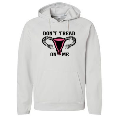 Uterus Dont Tread On Me Performance Fleece Hoodie