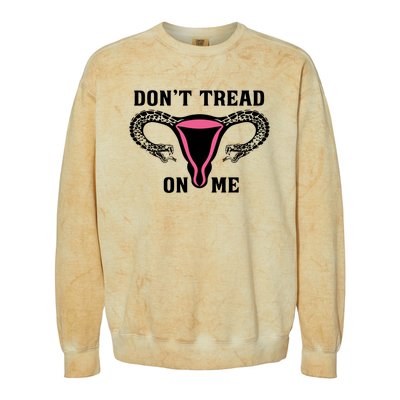 Uterus Dont Tread On Me Colorblast Crewneck Sweatshirt