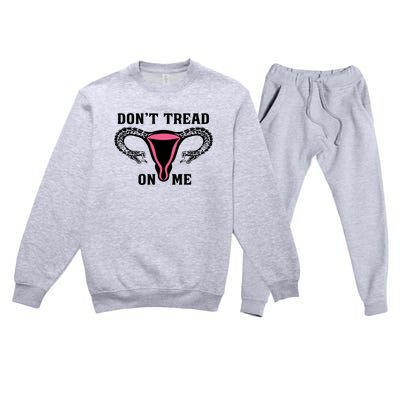 Uterus Dont Tread On Me Premium Crewneck Sweatsuit Set