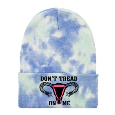 Uterus Dont Tread On Me Tie Dye 12in Knit Beanie