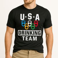 USA Drinking Team Beer Party Funny Cooling Performance Crew T-Shirt
