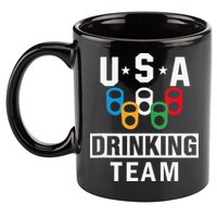 USA Drinking Team Beer Party Funny 11oz C Handle Ceramic Mug