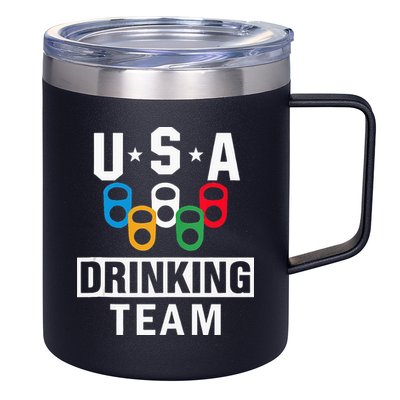 USA Drinking Team Beer Party Funny 12oz Stainless Steel Coffee Mug