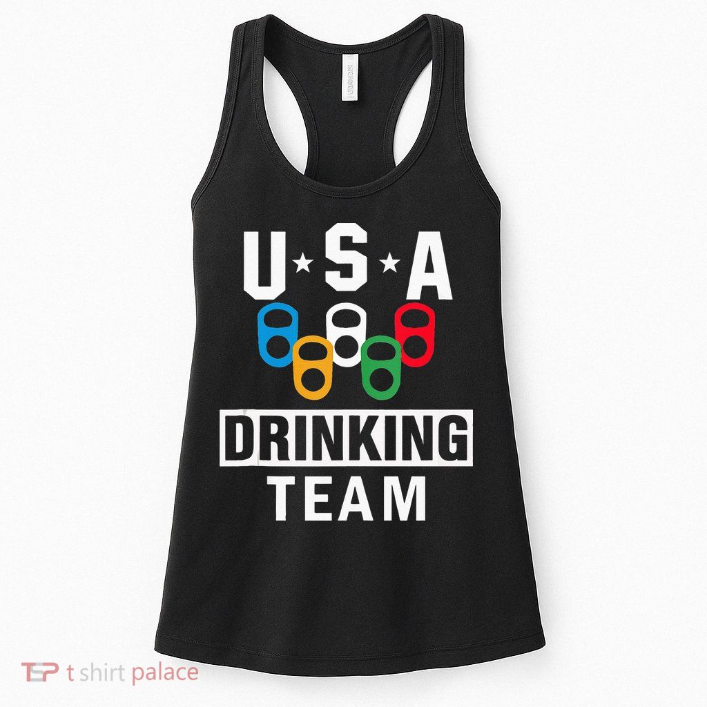 USA Drinking Team Beer Party Funny Womens Tank Top