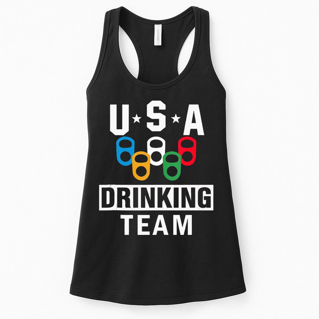 USA Drinking Team Beer Party Funny Womens Tank Top