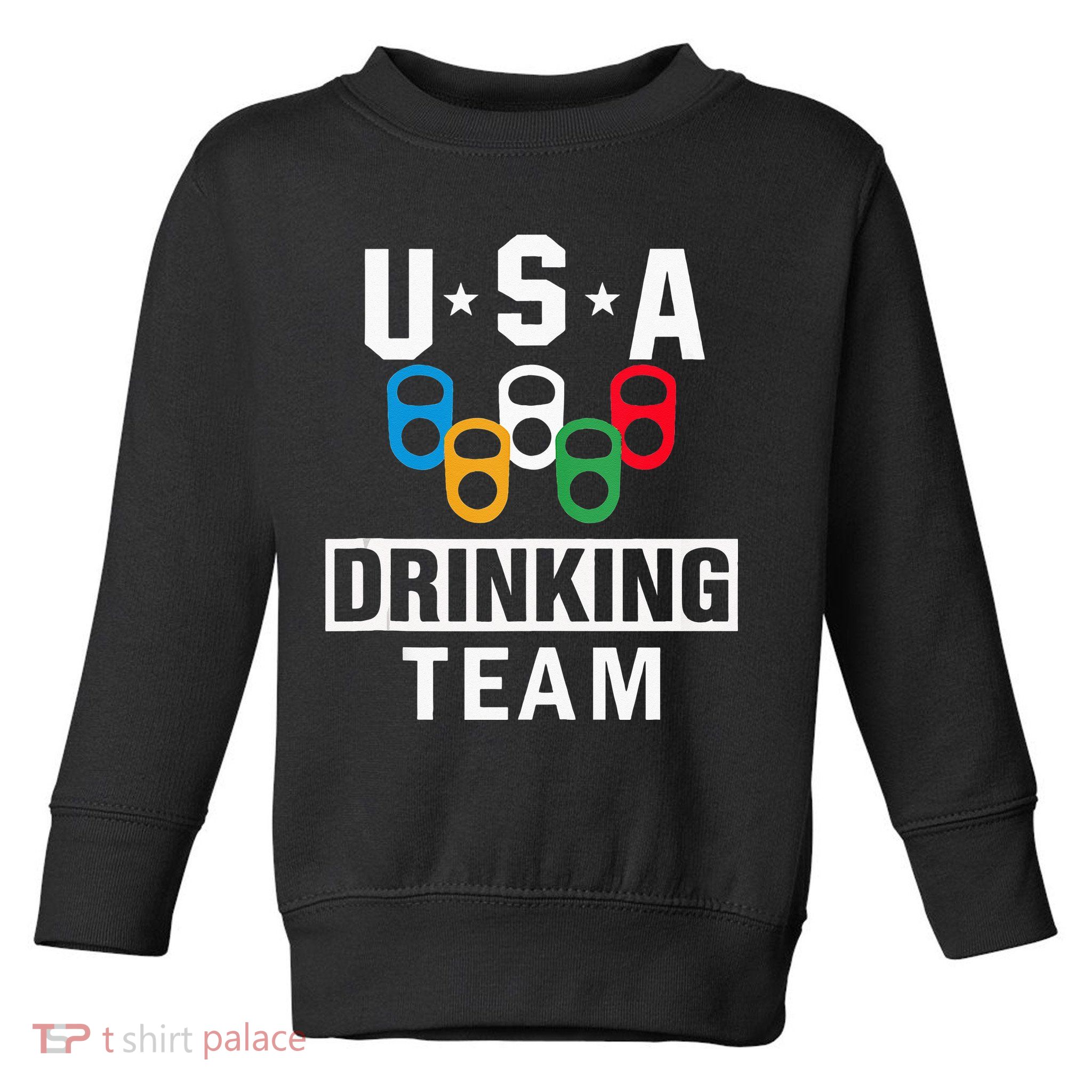 USA Drinking Team Beer Party Funny Toddler Sweatshirt