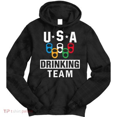 USA Drinking Team Beer Party Funny Tie Dye Hoodie