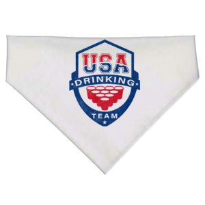 USA Drinking Team 4th Of July Funny Independence Day Drunk Swea USA-Made Doggie Bandana