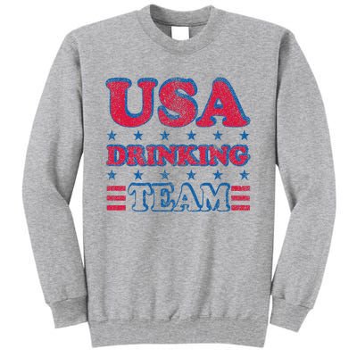 USA Drinking Team 4th Of July Independence Day Drunk Funny Tall Sweatshirt