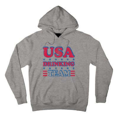 USA Drinking Team 4th Of July Independence Day Drunk Funny Tall Hoodie