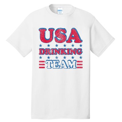 USA Drinking Team 4th Of July Independence Day Drunk Funny Tall T-Shirt