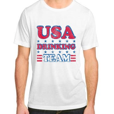 USA Drinking Team 4th Of July Independence Day Drunk Funny Adult ChromaSoft Performance T-Shirt