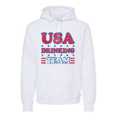 USA Drinking Team 4th Of July Independence Day Drunk Funny Premium Hoodie