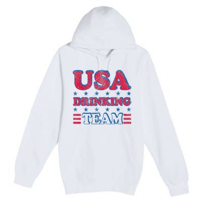 USA Drinking Team 4th Of July Independence Day Drunk Funny Premium Pullover Hoodie