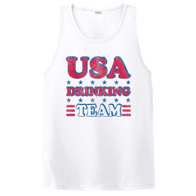 USA Drinking Team 4th Of July Independence Day Drunk Funny PosiCharge Competitor Tank