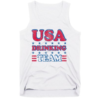 USA Drinking Team 4th Of July Independence Day Drunk Funny Tank Top