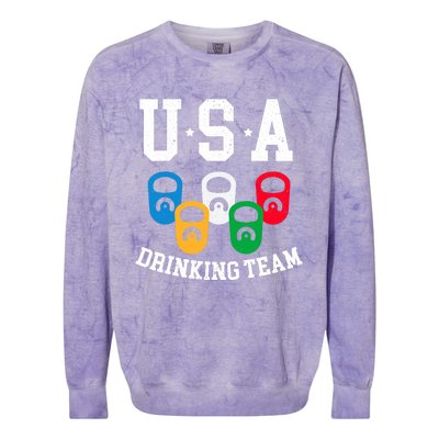 USA Drinking Team for a Team Drinking Beer Lovers Colorblast Crewneck Sweatshirt