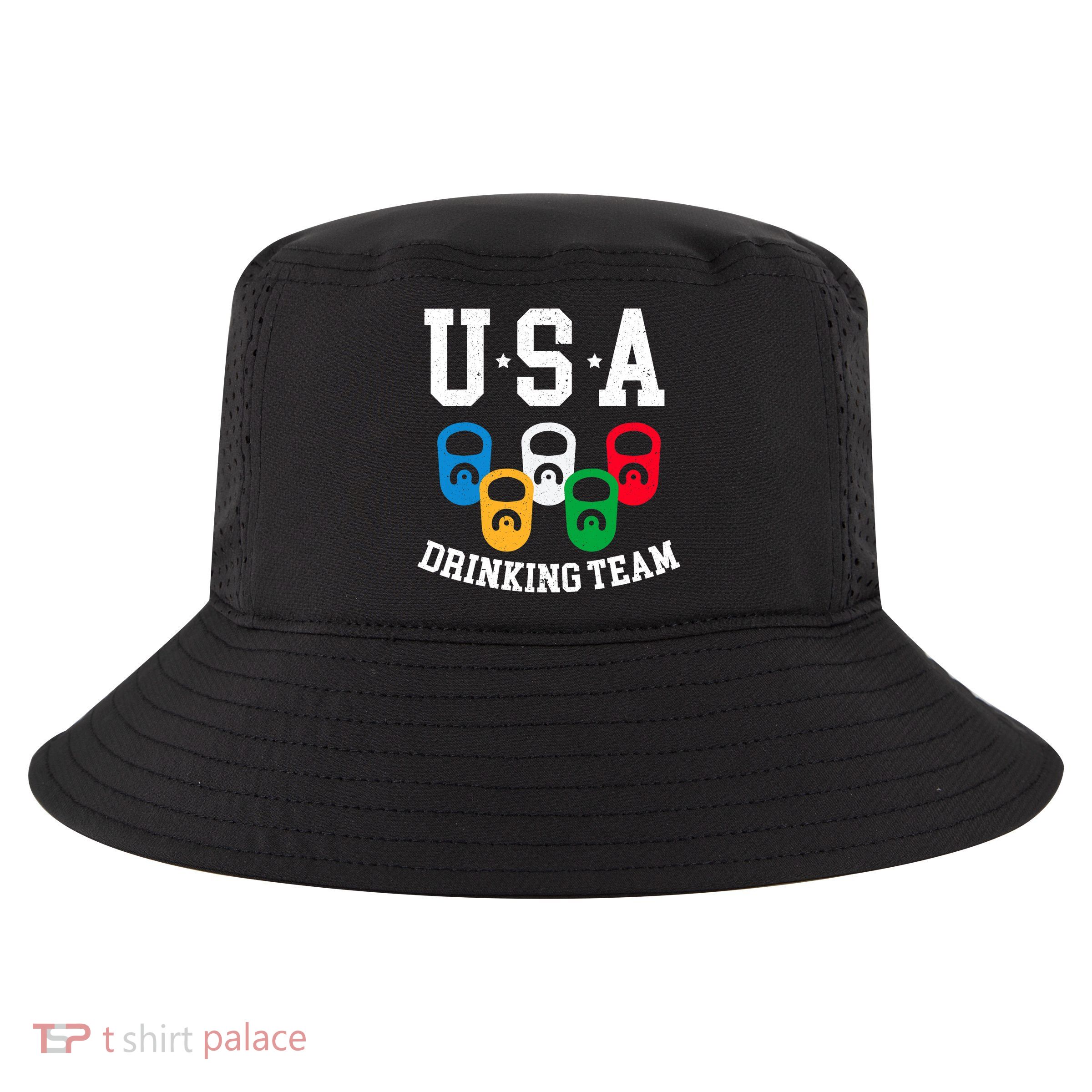 USA Drinking Team for a Team Drinking Beer Lovers Cool Comfort Performance Bucket Hat