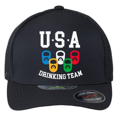 USA Drinking Team for a Team Drinking Beer Lovers Flexfit Unipanel Trucker Cap