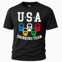 USA Drinking Team for a Team Drinking Beer Lovers Cooling Performance Crew T-Shirt