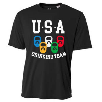 USA Drinking Team for a Team Drinking Beer Lovers Cooling Performance Crew T-Shirt