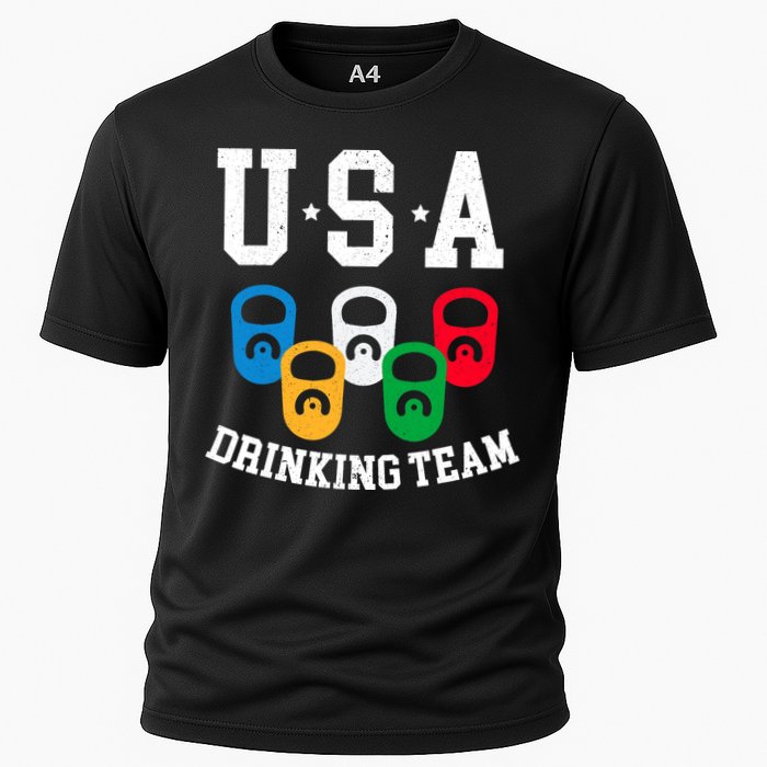 USA Drinking Team for a Team Drinking Beer Lovers Cooling Performance Crew T-Shirt