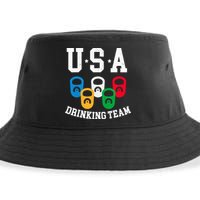 USA Drinking Team for a Team Drinking Beer Lovers Sustainable Bucket Hat