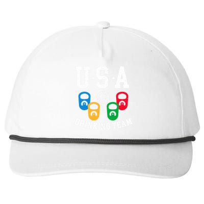 USA Drinking Team for a Team Drinking Beer Lovers Snapback Five-Panel Rope Hat