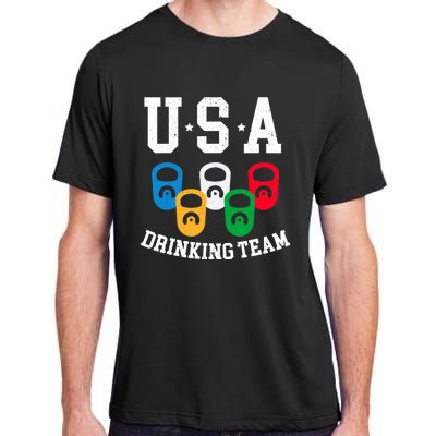 USA Drinking Team for a Team Drinking Beer Lovers Adult ChromaSoft Performance T-Shirt