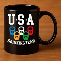 USA Drinking Team for a Team Drinking Beer Lovers 11oz C Handle Ceramic Mug