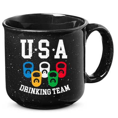 USA Drinking Team for a Team Drinking Beer Lovers 15oz Campfire Ceramic Mug
