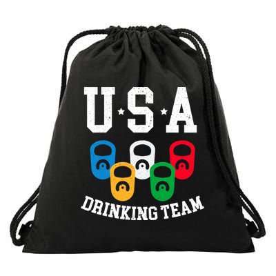 USA Drinking Team for a Team Drinking Beer Lovers Drawstring Bag