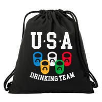 USA Drinking Team for a Team Drinking Beer Lovers Drawstring Bag