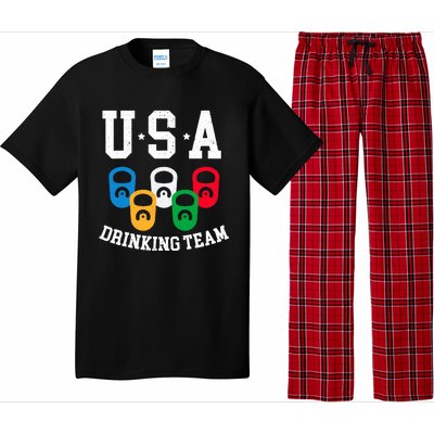 USA Drinking Team for a Team Drinking Beer Lovers Pajama Set