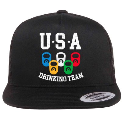 USA Drinking Team for a Team Drinking Beer Lovers Flatbill Hat