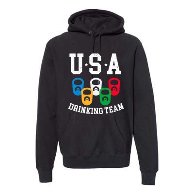 USA Drinking Team for a Team Drinking Beer Lovers Premium Hoodie